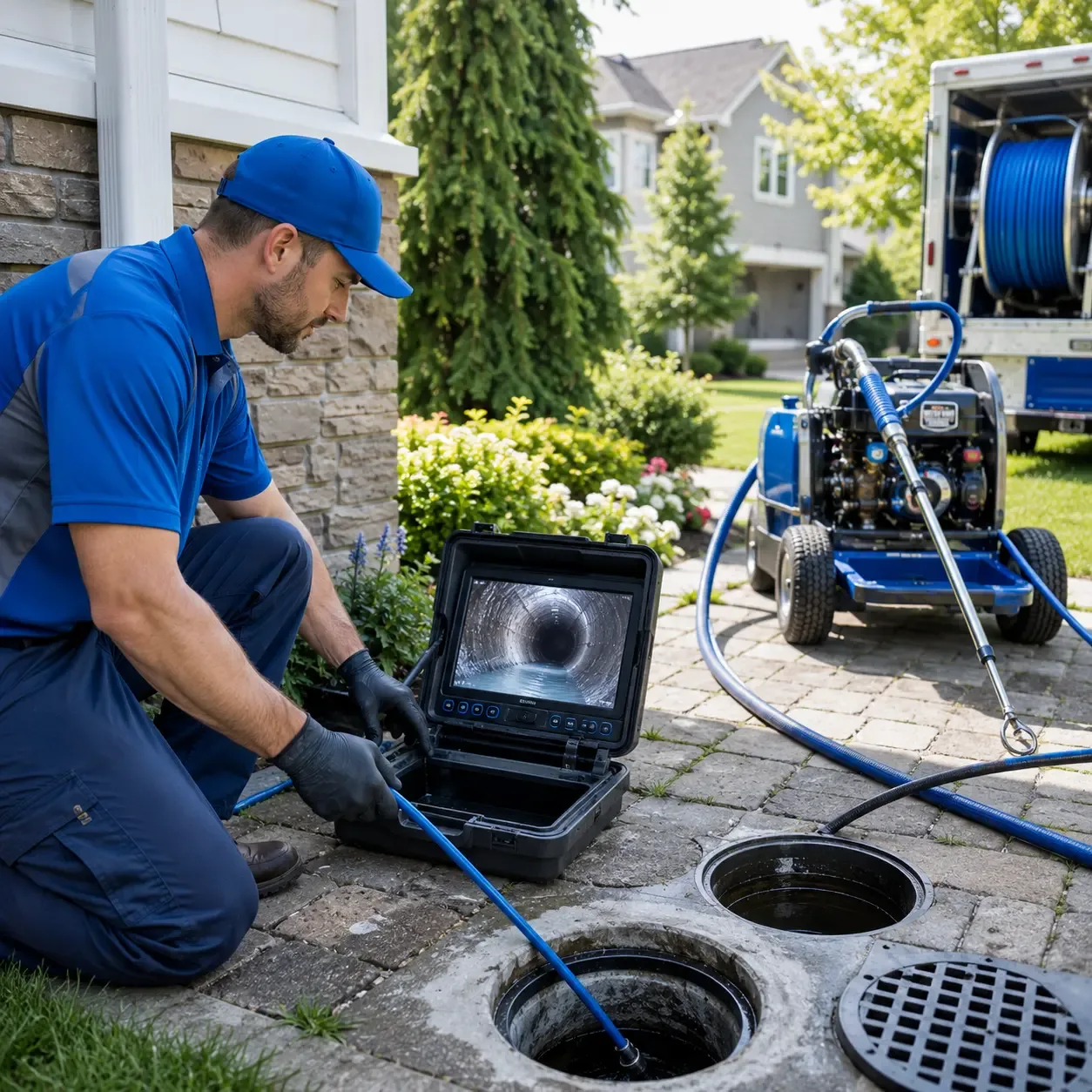 Outdoor drain cleaning professionals serving Plattenville, LA